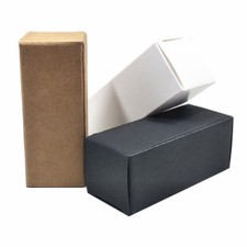3 Colors Kraft Paper Box For Gift Perfume Essential Oil Cosmetics Cream Package