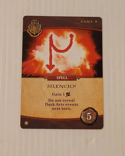 Harry Potter Hogwarts Battle Silencio Spell USAopoly Board Game Promo Card