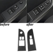 Real Carbon Fiber Window Lift Switch Panel Trim For Nissan Altima Teana 2008-12