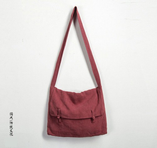 Borsa a tracolla cinese buddista cotone lino zen monaco meditazione tracolla - Foto 5 di 18