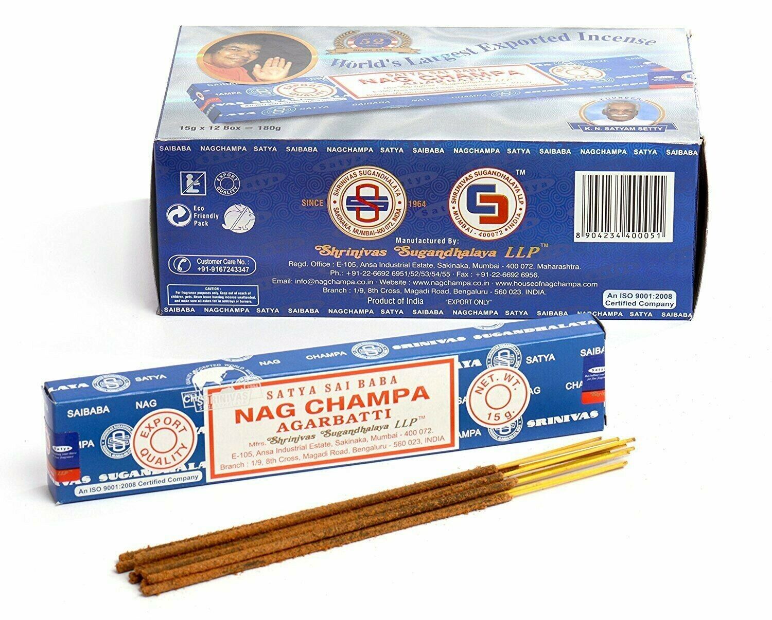 Satya Nag Champa Original Incense Sticks Full BOX