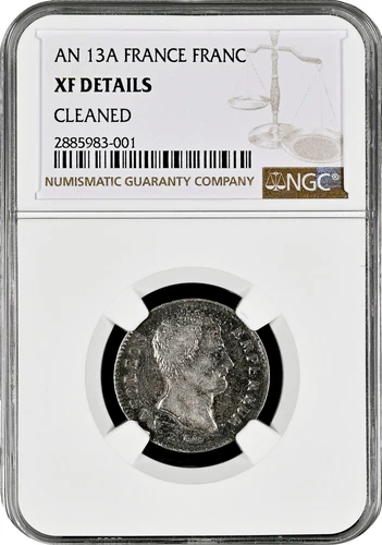 AN 13A FRANCE FRANC XF DETAILS CLEANED NGC