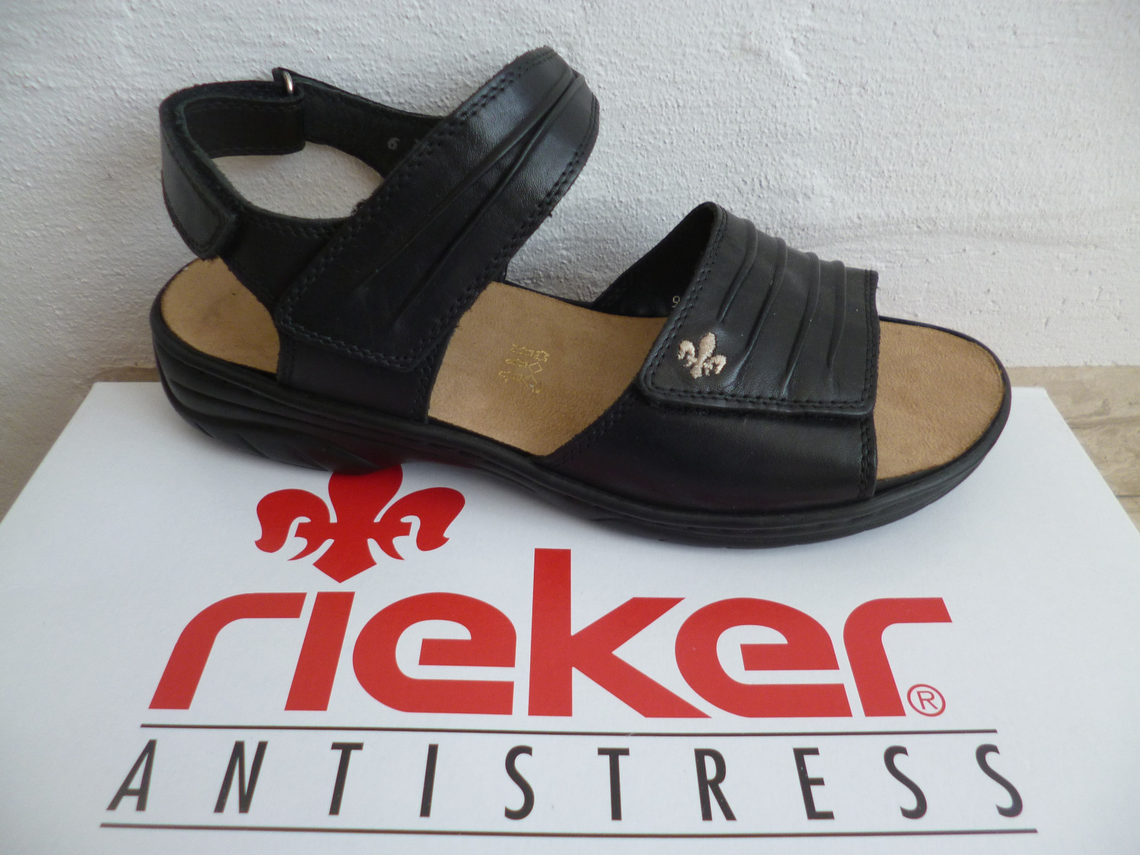 rieker ladies black sandals