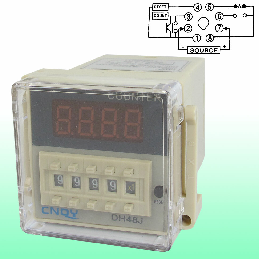 Counter Up Relay Uxcell DH48J AC 110V 8-pin Count Up Timer Relay Uxcell DH48J Digital ...