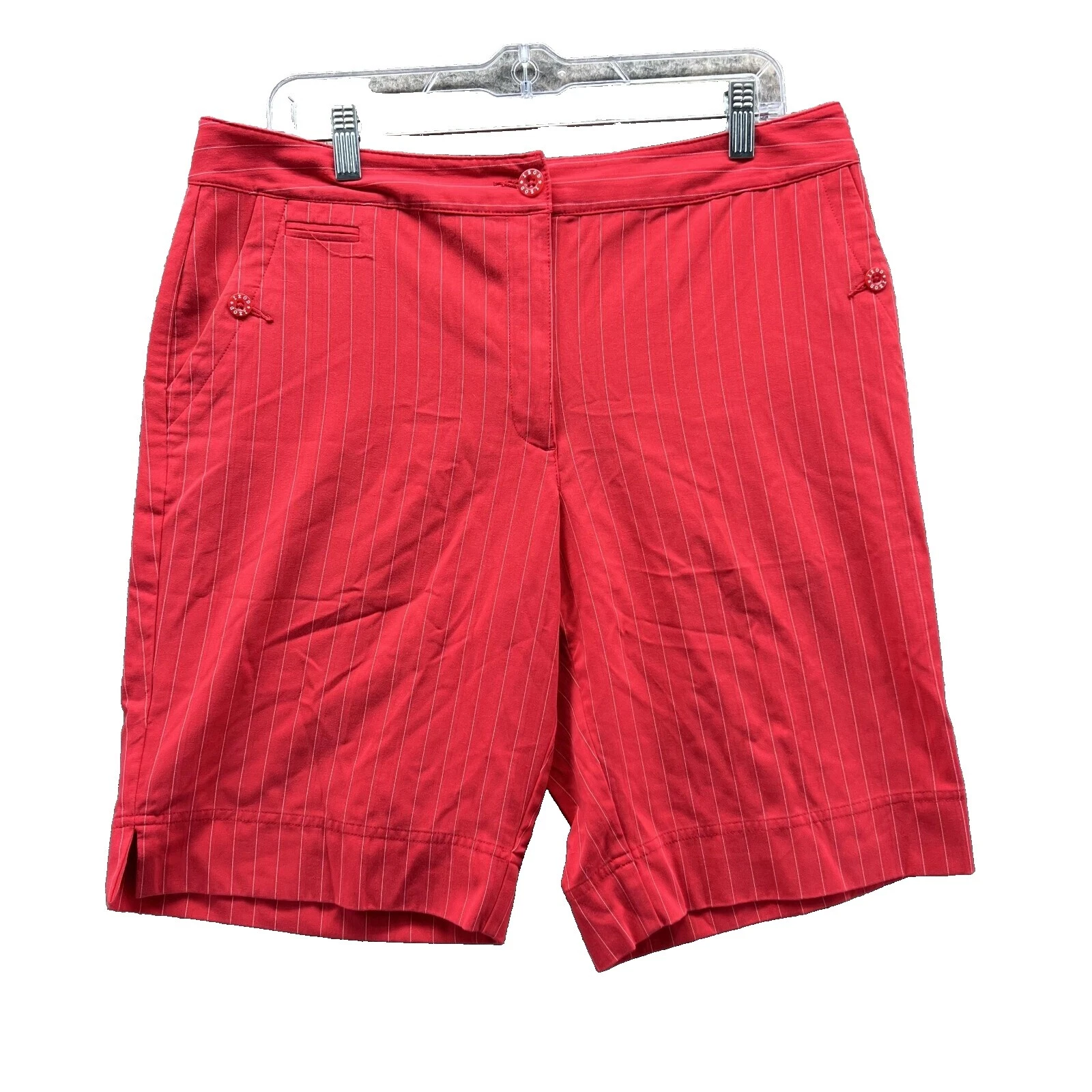 IZOD Polyester Striped Shorts for Women