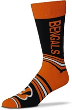 NEW! Cincinnati Bengals NFL One Size Crew Socks Dress Striped Suit Gift Burrow