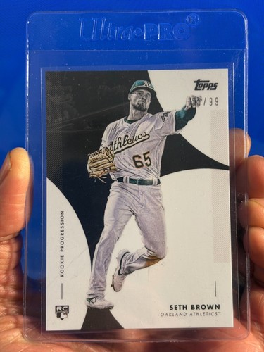 2020 Topps Rookie Progression - Seth Brown (RC) #18A - BLACK PARALLEL SP #23/99