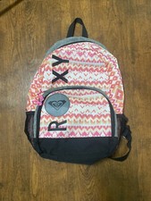 Roxy Coral/Pink LOGO Backpack book bag surf skate  E 