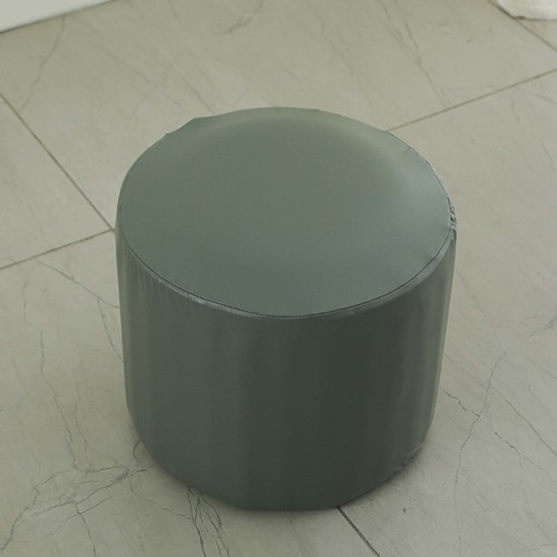 PU Leather Slipcover Solid Color Round Footstool Cover Case Dustproof Cover - Bild 11 von 25