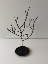 Metal Jewelry Holiday Seasonal Ornament Holder Decor Black Bare Limb Tree