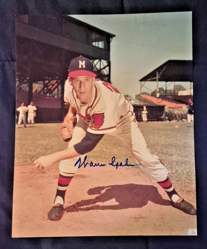 Warren Spahn Signed 8x10 Photo Milwaukee Braves