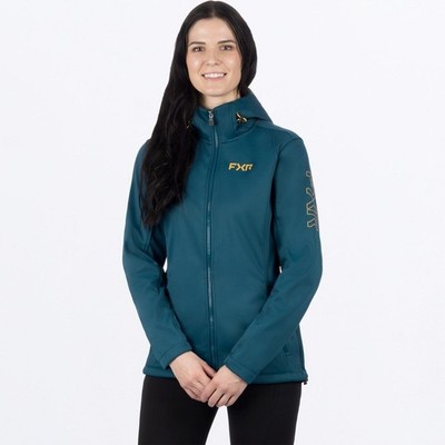 FXR Racing Women's Dark Steel/Sundial Pulse Softshell Jacket 241005-0361-07