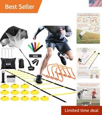 Comprehensive Speed  Agility Training Set - Hurdles, Ladder, Parachute  Cones