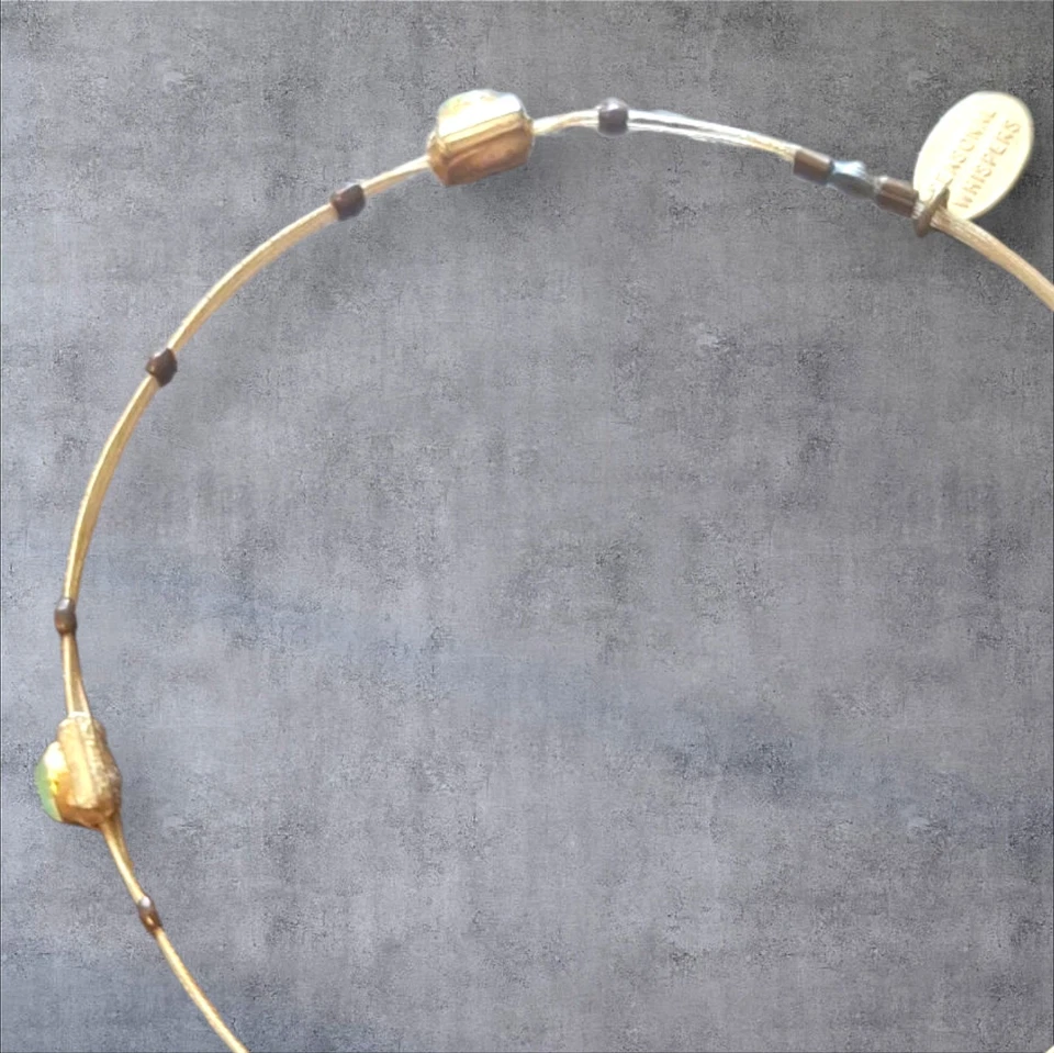 Brazalete para mujer Seasonal Whispers 24kt enchapado acero inoxidable ópalo turquesa Foto 3 de 4