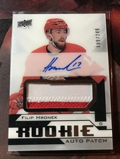 2018 Upper Deck Premier Acetate Rookie 199/249 Filip Hronek RPA Patch Auto RC