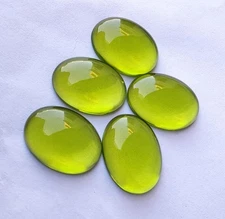 Natural Peridot Oval Cabochon AAA Quality Calibrated Gemstones 3X5mm-6x8mm