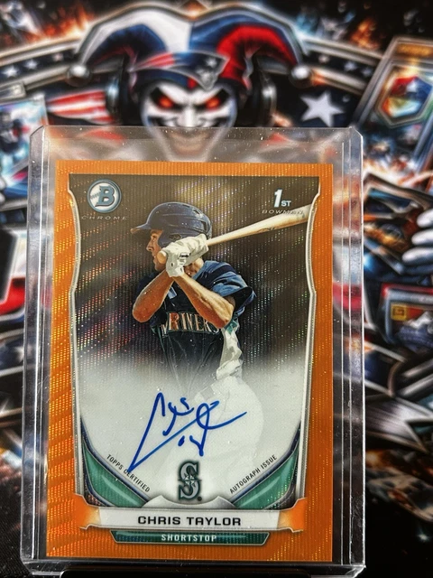 2014 Bowman - Prospect Autographs Chrome Chris Taylor BCAP-CT Gold Refractor /5