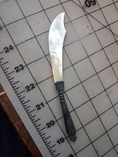 Mother-of-pearl Blade Sterling Handle Caviar Knife 7"