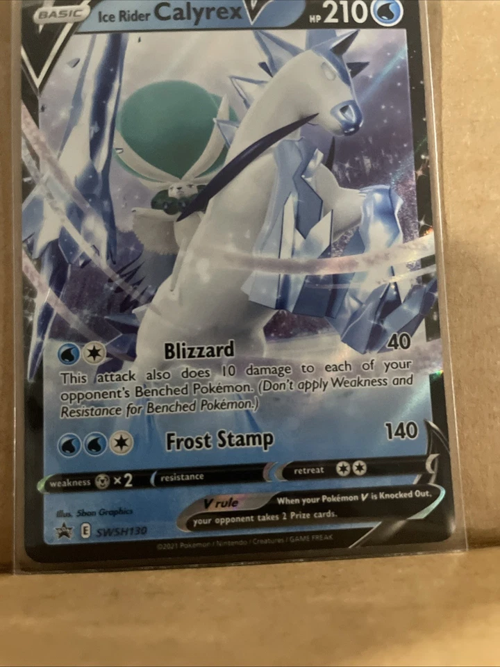 Ice Rider Calyrex V SWSH130 SWSH: Sword & Shield Promo Card Holo - Image 3 of 4