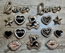 14pc Love Bear Gem Bling Glam Shoe Charms for Crocs or Shoe Laces