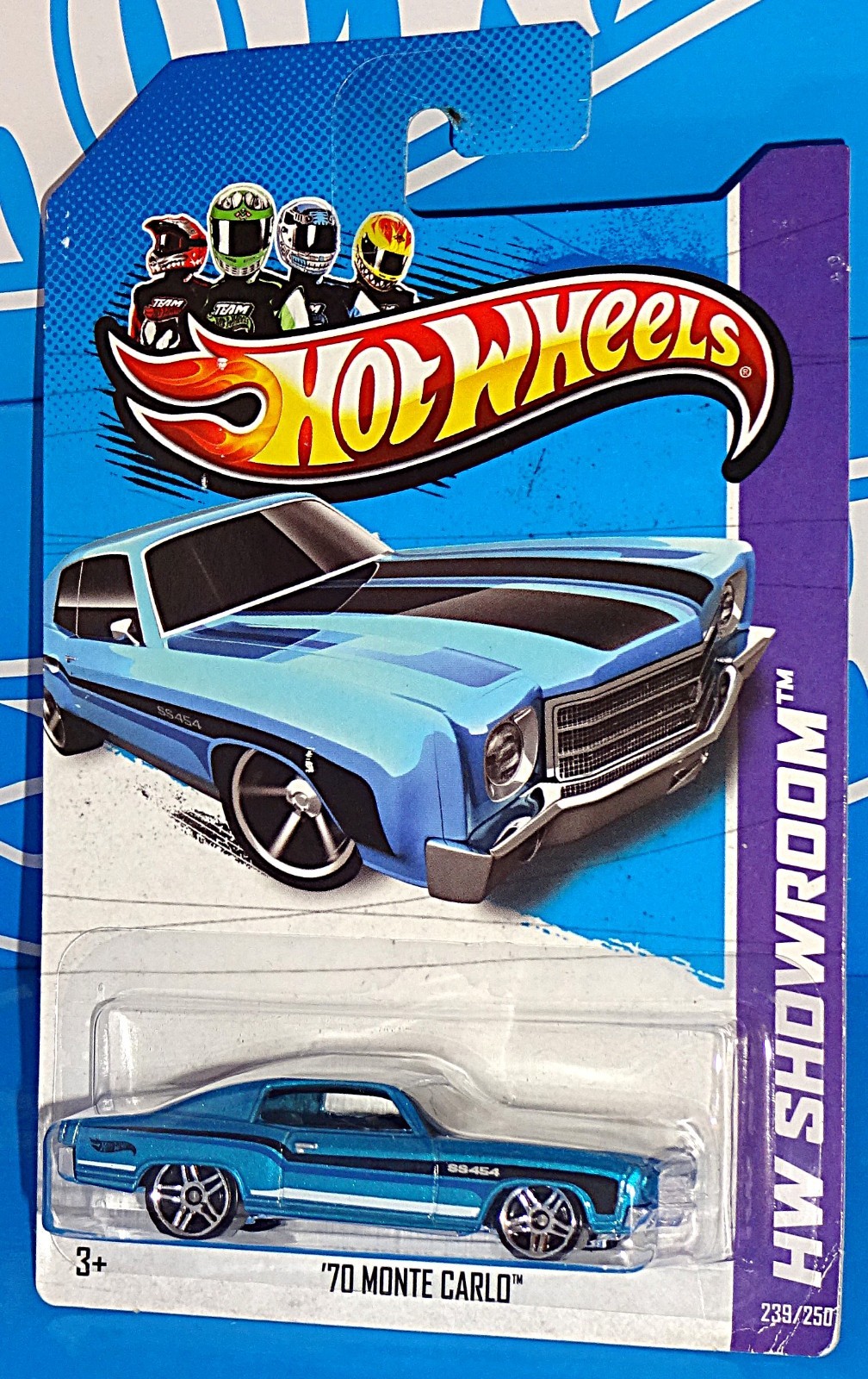 Hot Wheels 2013 Muscle Mania Series #239 '70 Monte Carlo Blue w/ PR5s
