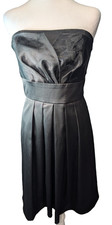 NWT - White House Black Market Dress Size 8 Strapless Black Lined Pockets Formal