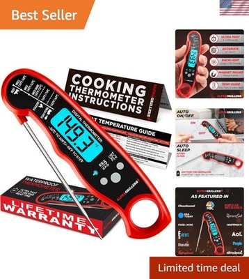 Digital Meat Thermometer - Instant Read, Waterproof & Gift-Ready for Cooking