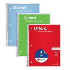 1-Subject Notebooks, Notebooks for School, 8 x 10.5 Inches, College Rule, 70 ...