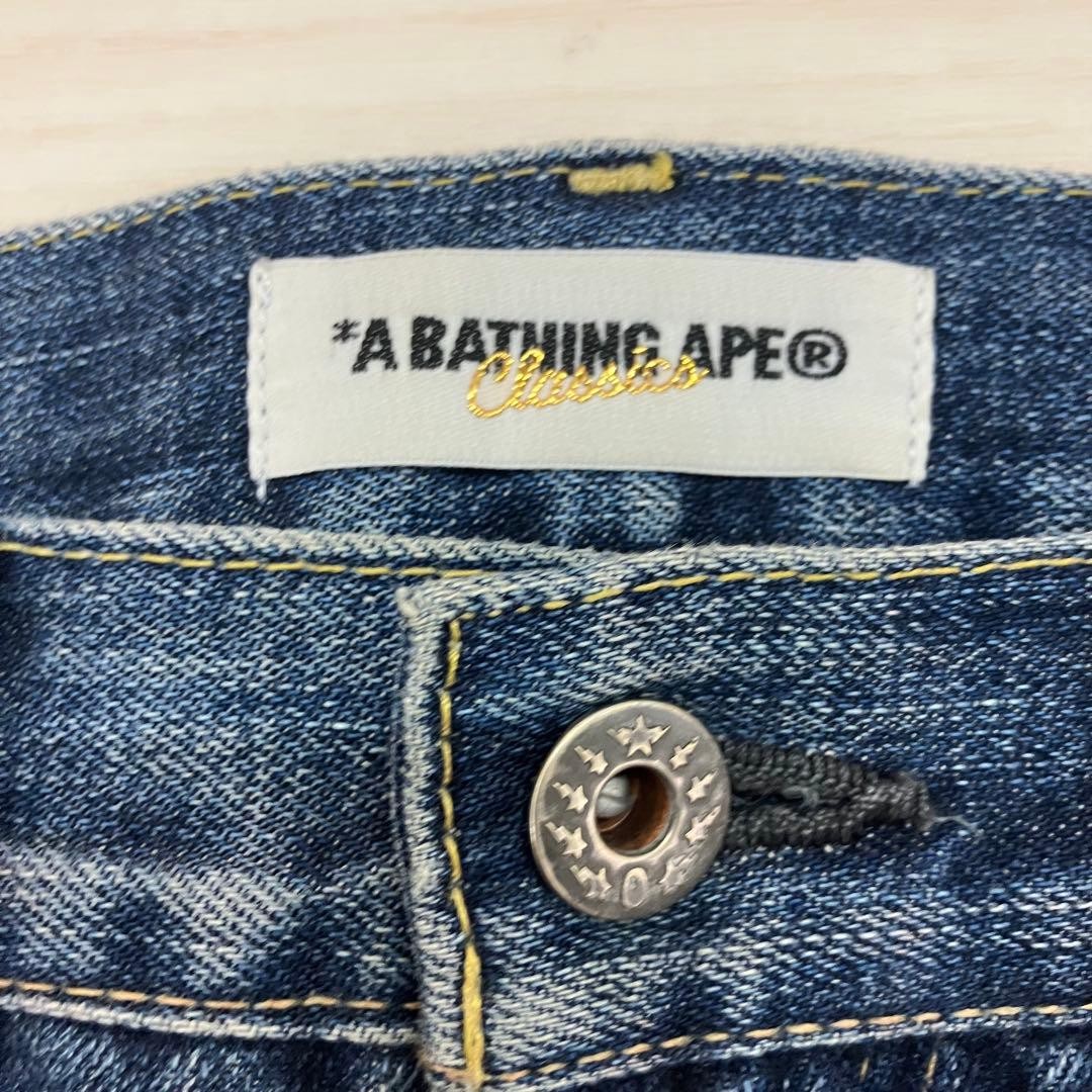 A BATHING APE Denim Pants Jeans Blue L Waist 91cm Inseam 70cm BA0226168 thumbnail 4