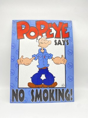 Popeye Says No Smoking Metal Sign Nostalgic Vintage Retro Decor