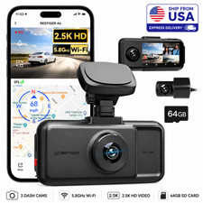REDTIGER A6 3Channel Dash Cam Front Inside Rear 4K/2.5K 1080P 1080P Touch Screen