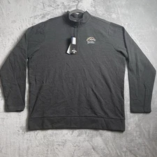 Western Michigan Broncos Sweatshirt Men XL Gray Antigua 1/4 Zip Golf Performance