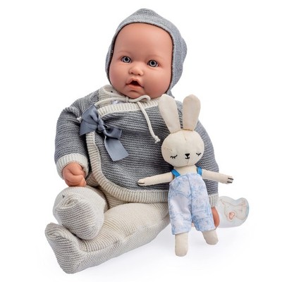 JC Toys La Baby Original Gray Collection Gift Set | 17'' 17'', Grey Open Eyes 