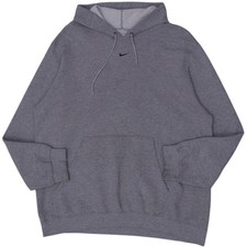 Vintage 90s Nike Center Swoosh Gray Pullover Hoodie Size XL
