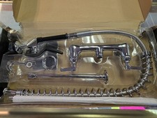 Aquaterior Wall Mount Commercial Pre-Rinse Pull Down Faucet w/12 Add-On Faucet