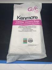 6 Kenmore Sears Type Q/C HEPA Vacuum Bags Style 20 53292, replaces 50557, 50558