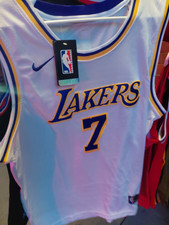 Nike Los Angeles Lakers Carmelo Anthony #7 NBA Jersey White Purple Yellow