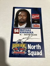 MATHIAS KIWANUKA BOSTON COLLEGE 2006 Senior Bowl Football Card