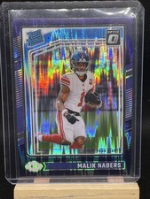 2024 Panini Donruss Optic - Rated Rookie Malik Nabers #271 Purple Shock Prizm...