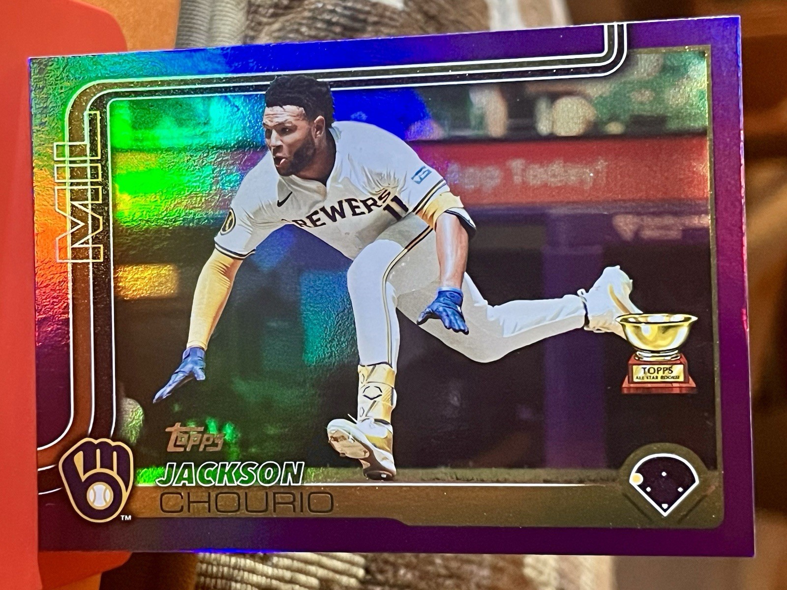 2025 Topps Chrome Jackson Chourio #262  Purple Refractor /250 - Brewers🔥