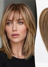 Short Highlight Brown Wig 100 Human Hair Wig 13x4 Lace Front Wigs