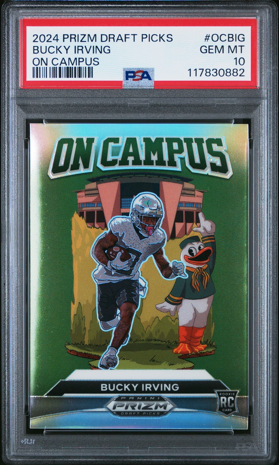 Bucky Irving Panini Prizm Draft Picks on Campus #OCBIG Base