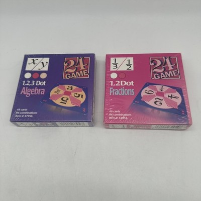 24 Games - Fractions and Algebra - 1 2 3 Dot Math Learning Family Fun - Sealed