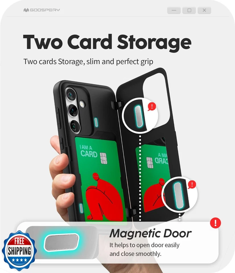 GOOSPERY Parachoques Magnético para Puerta Compatible con Funda Galaxy S25, Ca Foto 3 de 4