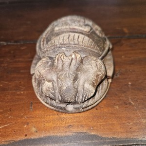 Vintage Stone Carved Egyptian Scarab