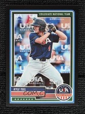 2023 Panini USA Baseball Stars & Stripes Team Logo Prizm 14/50 Kyle Teel #95 1v3