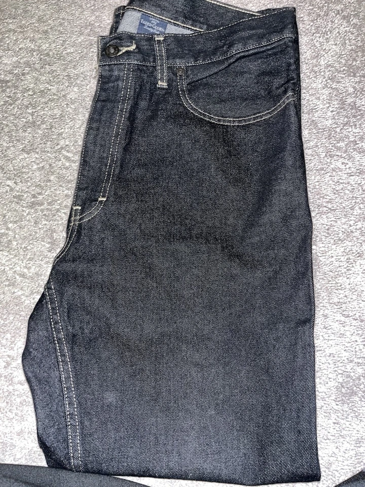 Pantalones de mezclilla para hombre Faded Glory Quality Goods 34x29 lavado oscuro 100 % algodón Foto 4 de 4