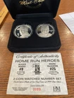 Roger Maris Mark McGwire MLB One Troy Ounce .999 Fine Silver Medallion Set #0089