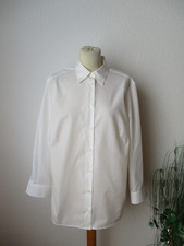 Walbusch Damen Bluse Gr. 46 weiß langarm Baumwolle NEU
