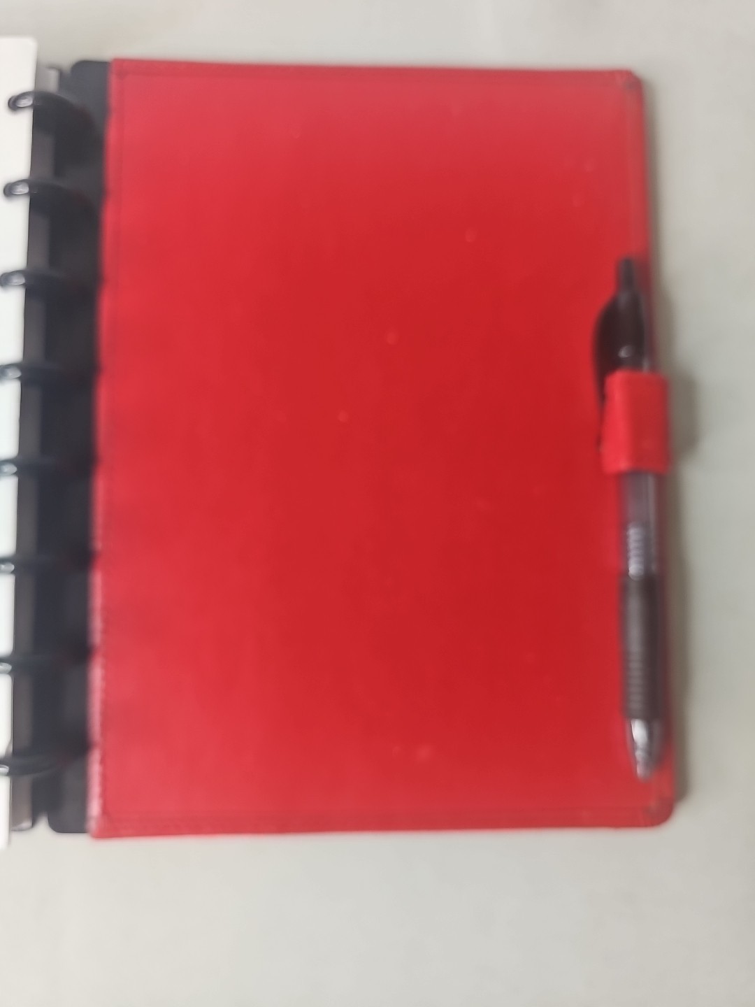 Red 8 disc Arc Disc bound Notebook Journal BuJo Planning